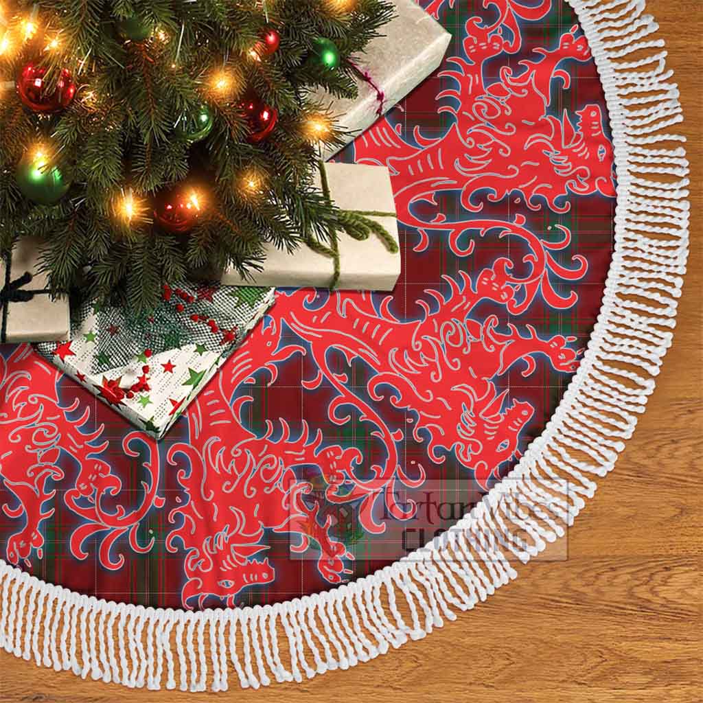 Tartan Vibes Clothing Carruthers Tartan Christmas Tree Skirt Lion Rampant Style