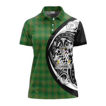 Carson Irish Clan Women's Polo Shirt Celtic Circle Style Women - Tartan Vibes Clothing