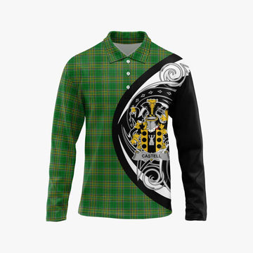 Castell Irish Clan Long Sleeve Polo Shirt Celtic Circle Style Unisex - Tartan Vibes Clothing