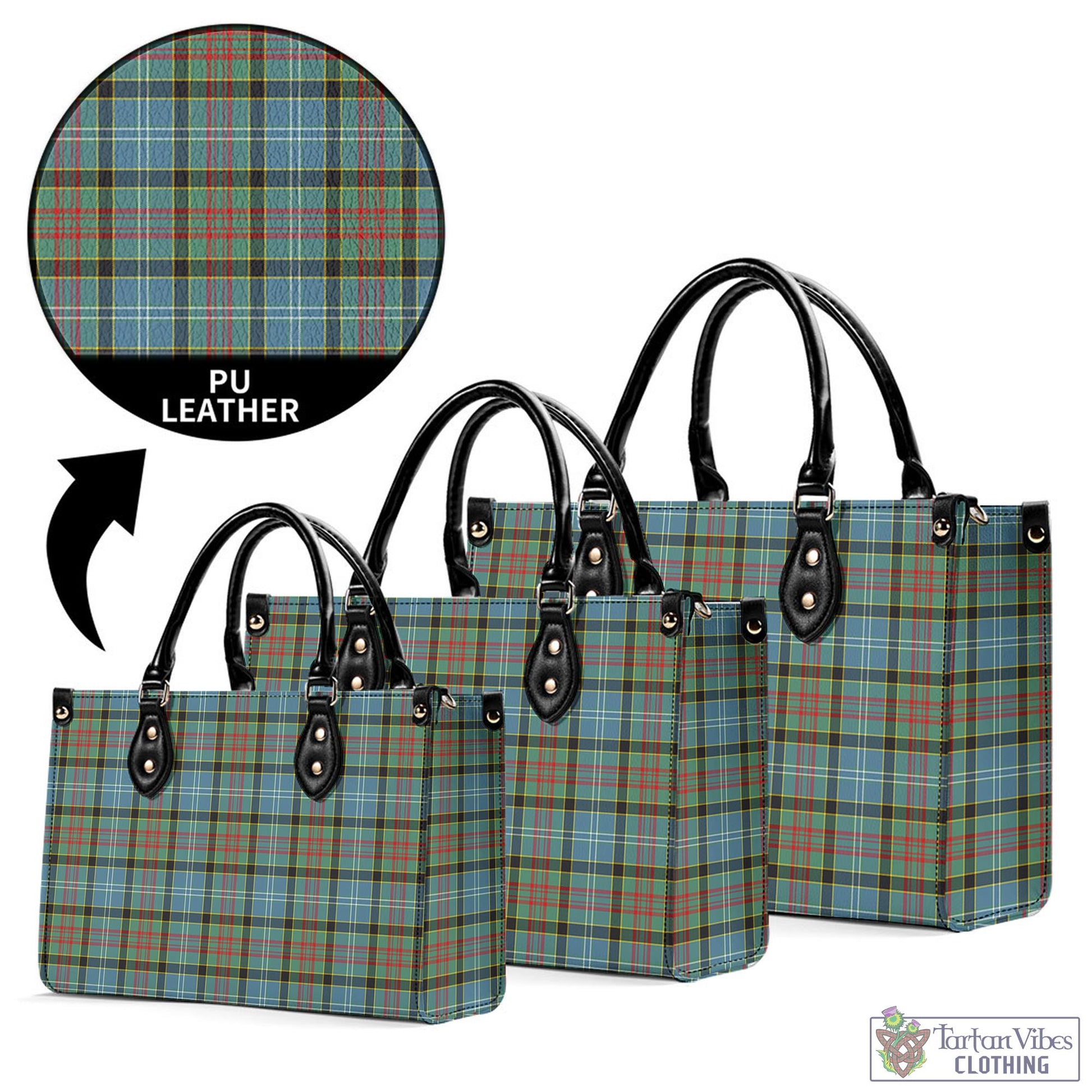 Tartan Vibes Clothing Cathcart Tartan Luxury Leather Handbags