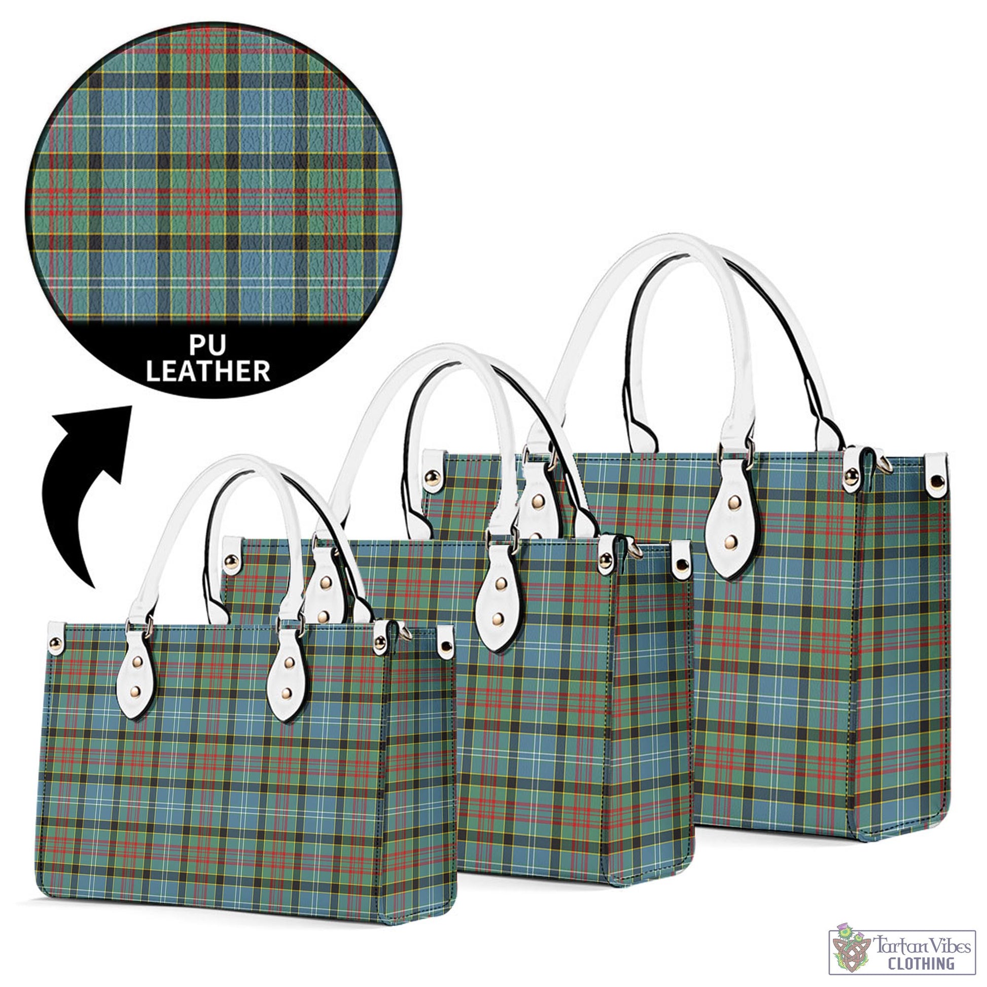 Tartan Vibes Clothing Cathcart Tartan Luxury Leather Handbags