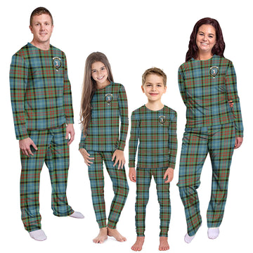 Cathcart Tartan Pajamas Family Set with Family Crest