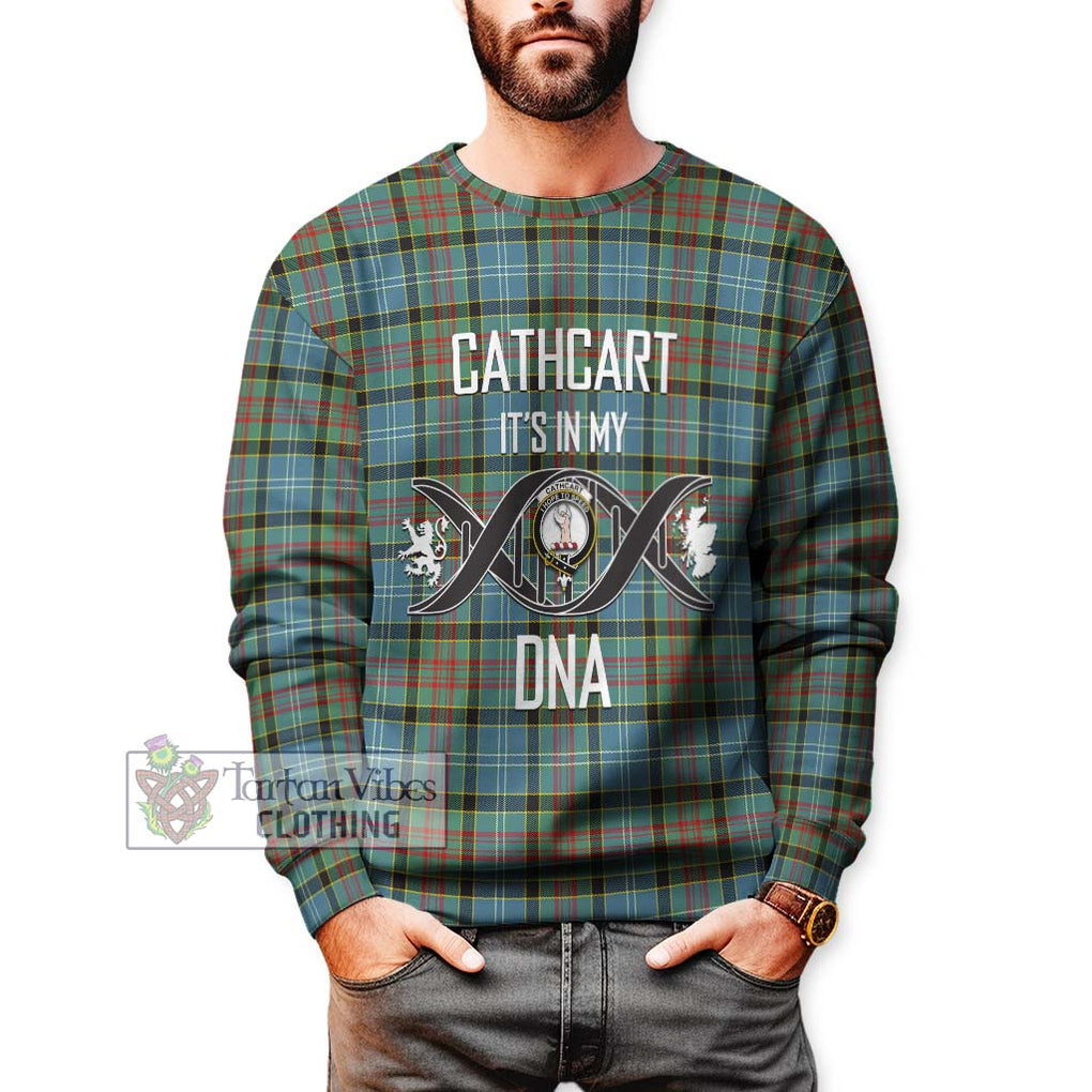 Cathcart Tartan Sweatshirt with Family Crest DNA In Me Style Unisex - Tartanvibesclothing Shop