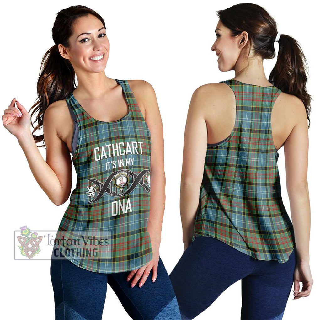 Cathcart Tartan Women's Racerback Tanks with Family Crest DNA In Me Style 4XL - Tartanvibesclothing Shop