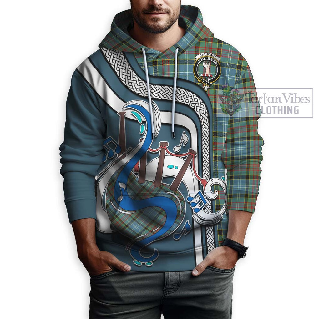 Cathcart Tartan Hoodie with Epic Bagpipe Style Zip Hoodie - Tartanvibesclothing Shop