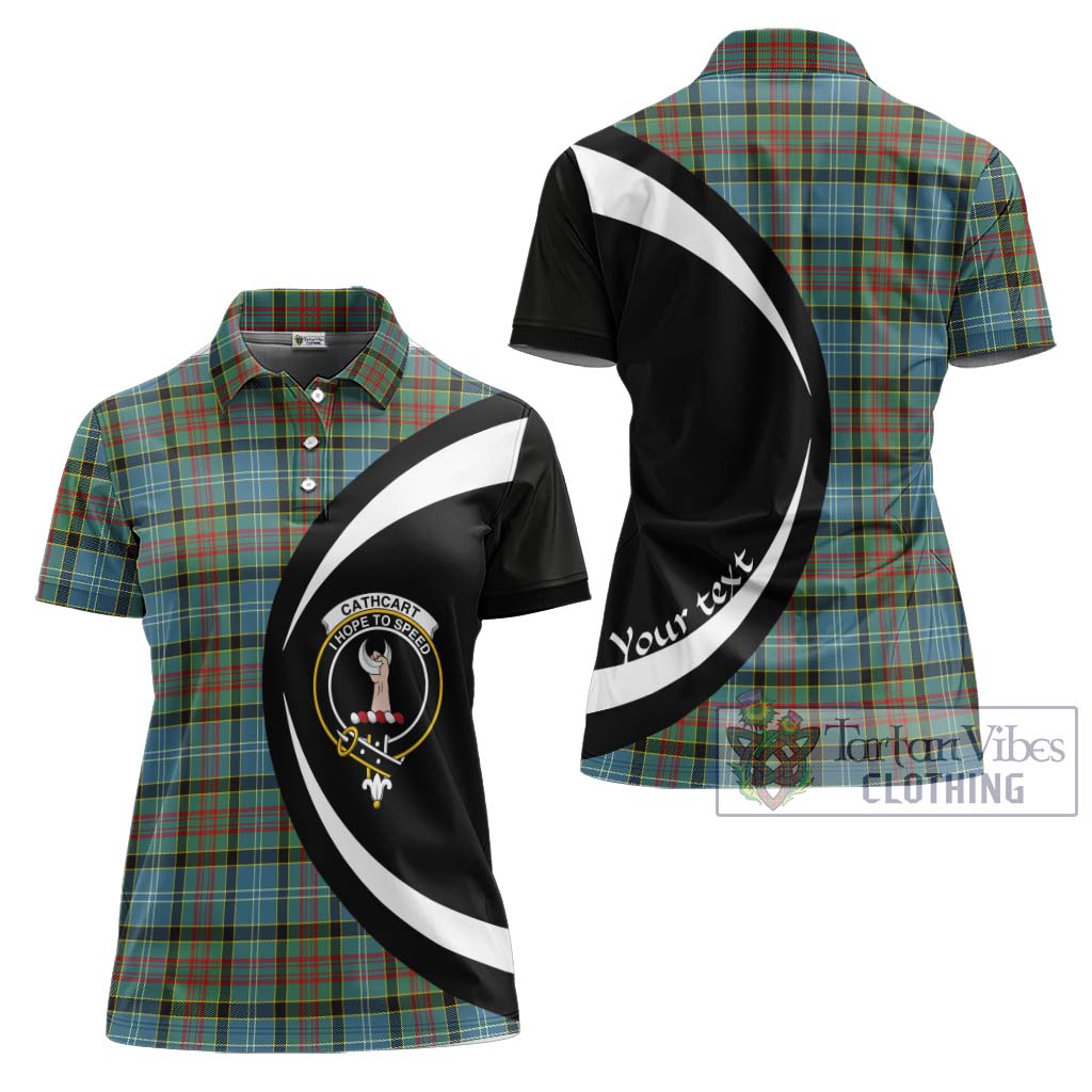 Cathcart Tartan Women's Polo Shirt with Family Crest Circle Style Women - Tartan Vibes Clothing