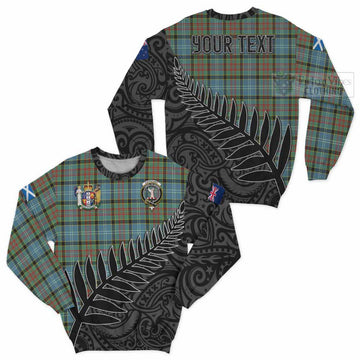 Cathcart Crest Tartan Sweatshirt with New Zealand Silver Fern Half Style