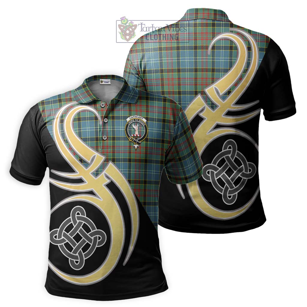 Cathcart Tartan Polo Shirt with Family Crest and Celtic Symbol Style Kid - Tartan Vibes Clothing