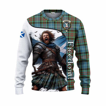 Cathcart Crest Tartan Knitted Sweater Inspired by the Freedom of Scottish Warrior