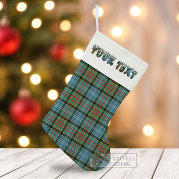 Cathcart Tartan Christmas Stocking with Personalized Text