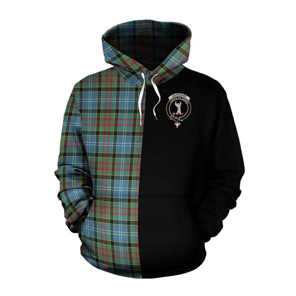 Tartan Vibes Clothing Cathcart Tartan Cotton Hoodie with Family Crest and Half Of Me Style