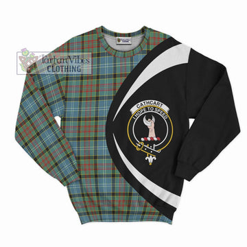 Cathcart Tartan Sweatshirt with Family Crest Circle Style