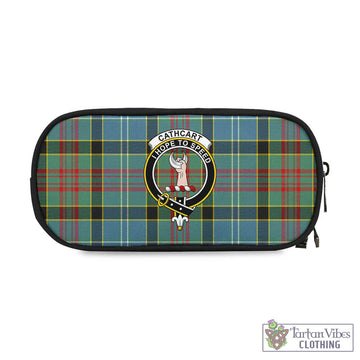 Cathcart Tartan Pen and Pencil Case with Family Crest