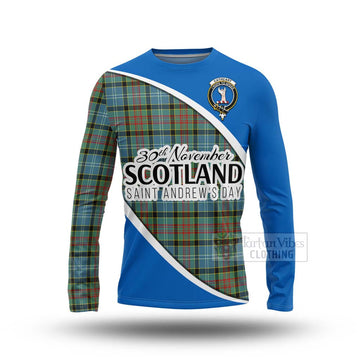 Cathcart Family Crest Tartan Long Sleeve T-Shirt Celebrate Saint Andrew's Day in Style