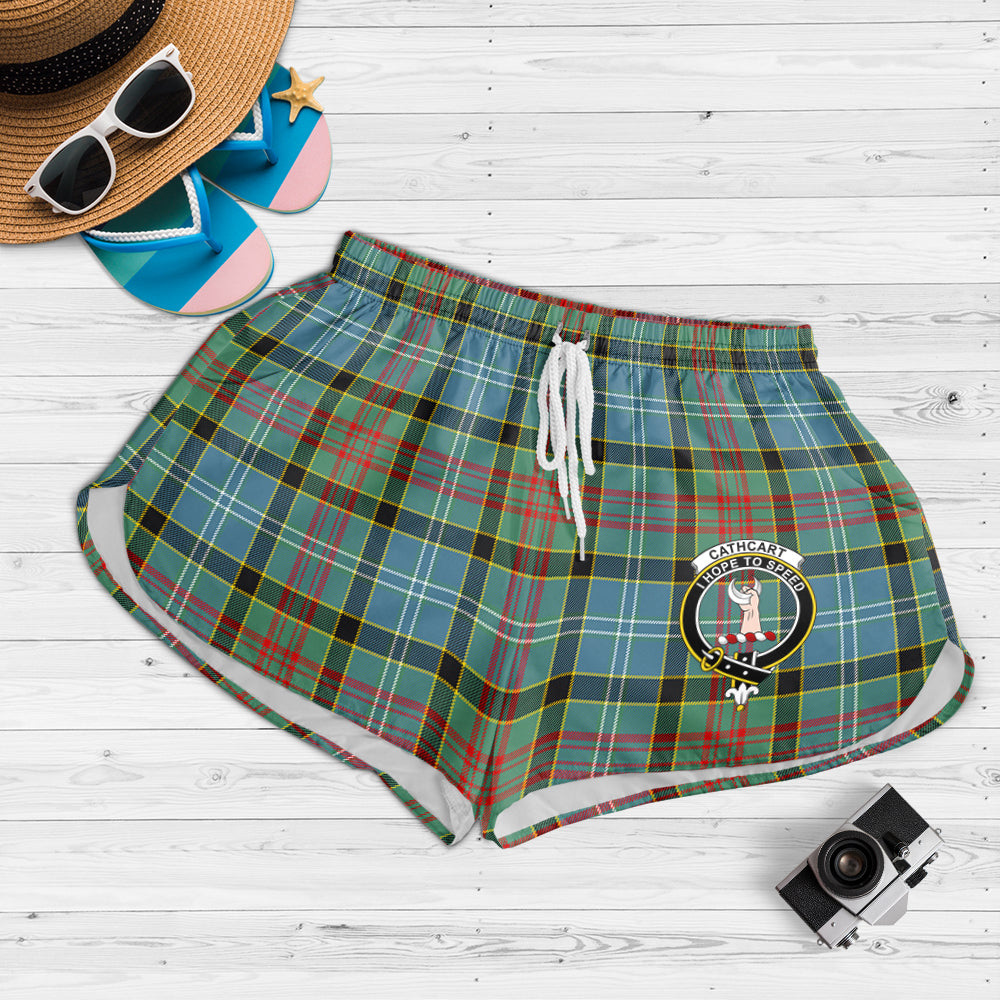 cathcart-tartan-womens-shorts-with-family-crest