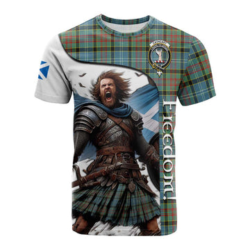 Cathcart Crest Tartan Cotton T-shirt Inspired by the Freedom of Scottish Warrior