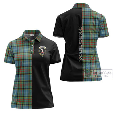 Cathcart Tartan Women's Polo Shirt with Family Crest and Half Of Me Style