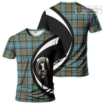 Cathcart Tartan T-Shirt with Family Crest Circle Style