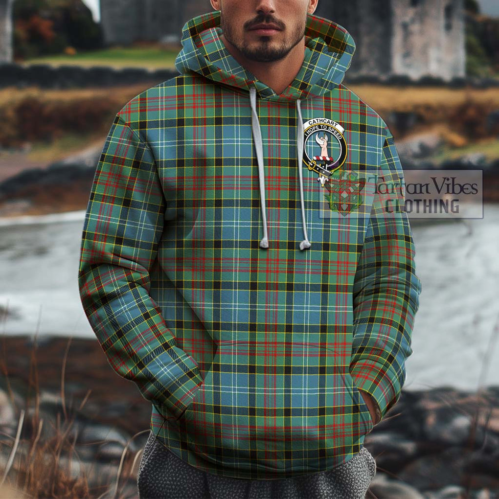 Cathcart Tartan Cotton Hoodie with Family Crest Pullover Hoodie XS - Tartan Vibes Clothing