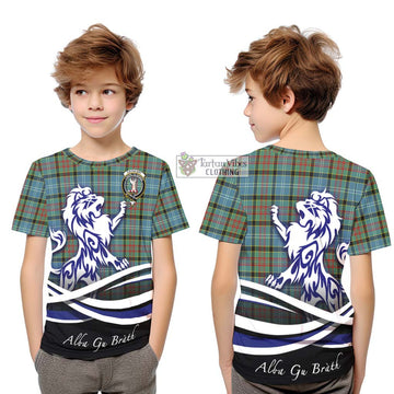 Cathcart Tartan Kid T-Shirt with Alba Gu Brath Regal Lion Emblem