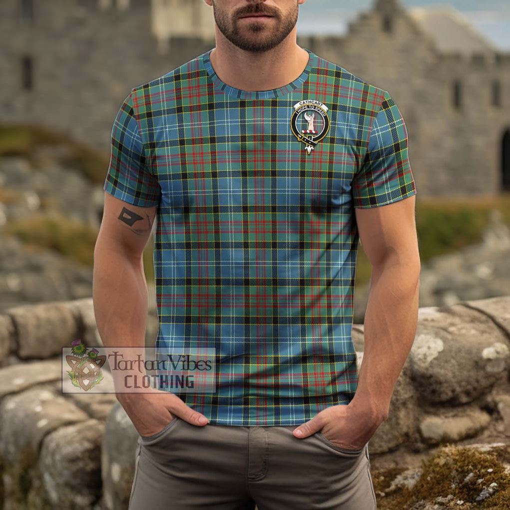 Cathcart Tartan Cotton T-Shirt with Family Crest Men's Shirt - Tartanvibesclothing Shop