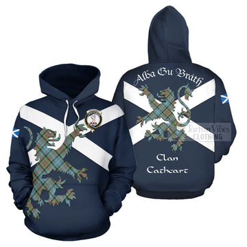 Cathcart Tartan Lion Rampant Hoodie Proudly Display Your Heritage with Alba Gu Brath and Clan Name