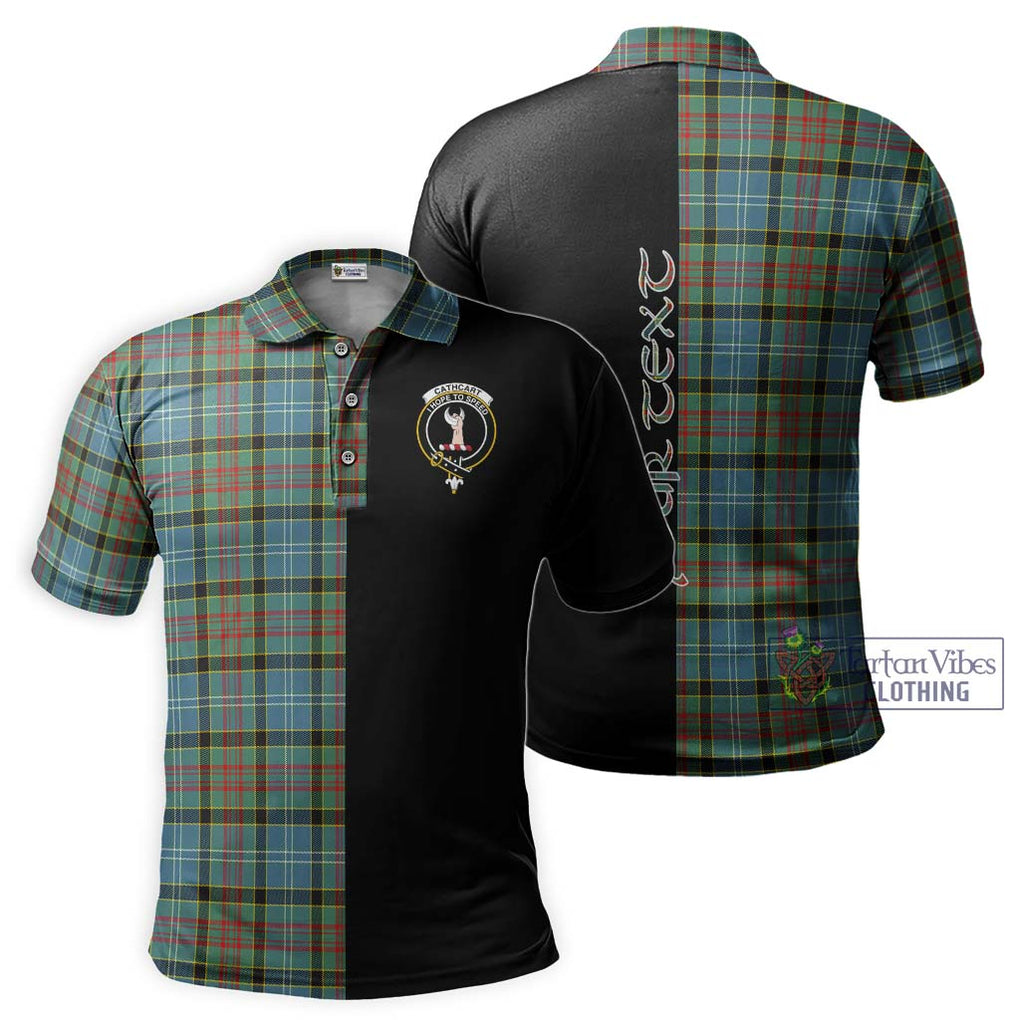 Cathcart Tartan Polo Shirt with Family Crest and Half Of Me Style Kid - Tartanvibesclothing Shop