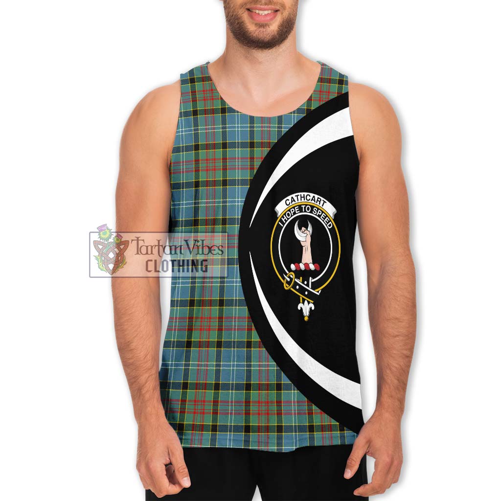 Cathcart Tartan Men's Tank Top with Family Crest Circle Style Men - Tartan Vibes Clothing