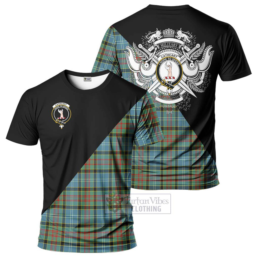 Cathcart Tartan T-Shirt with Family Crest and Military Logo Style Kid's Shirt - Tartanvibesclothing Shop