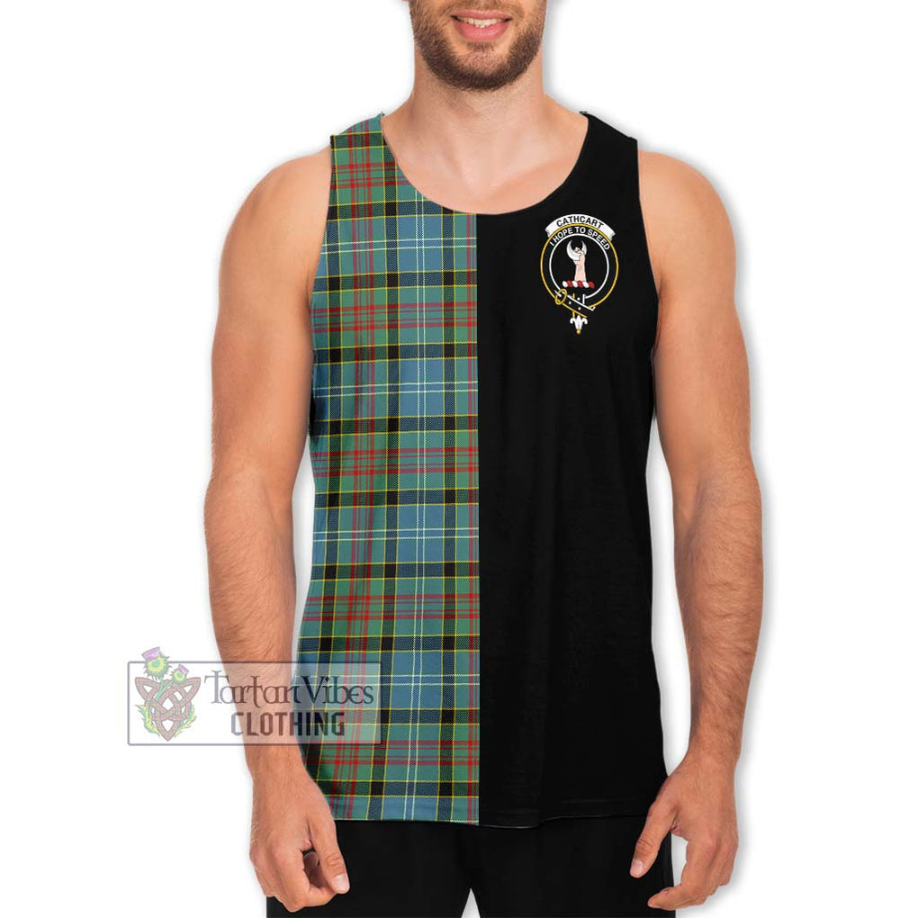 Cathcart Tartan Men's Tank Top with Family Crest and Half Of Me Style Men - Tartanvibesclothing Shop