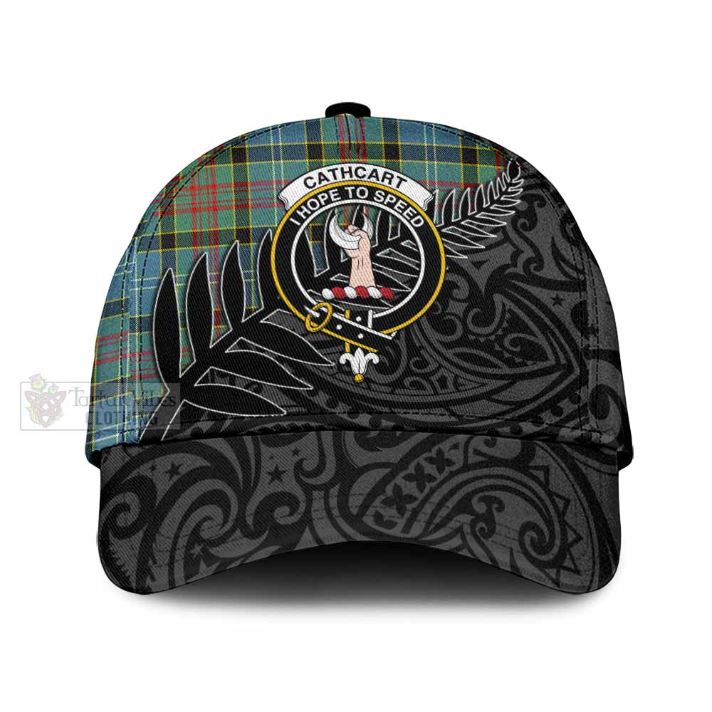 Tartan Vibes Clothing Cathcart Tartan Classic Cap with New Zealand Silver Fern Half Style