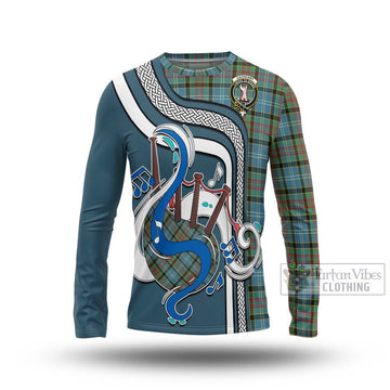 Cathcart Tartan Long Sleeve T-Shirt with Epic Bagpipe Style