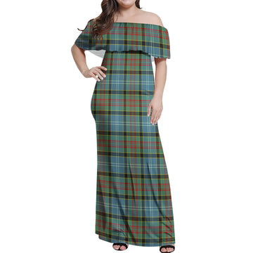 Cathcart Tartan Off Shoulder Long Dress