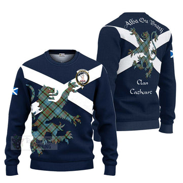 Cathcart Tartan Lion Rampant Ugly Sweater Proudly Display Your Heritage with Alba Gu Brath and Clan Name