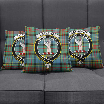 Cathcart Tartan Pillow Cover with Family Crest