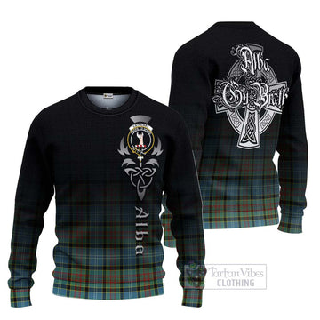 Cathcart Tartan Ugly Sweater Featuring Alba Gu Brath Family Crest Celtic Inspired