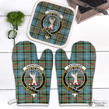 Cathcart Tartan Combo Oven Mitt & Pot-Holder with Family Crest