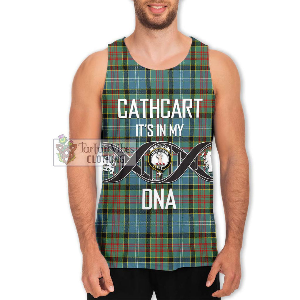 Cathcart Tartan Men's Tank Top with Family Crest DNA In Me Style Men - Tartanvibesclothing Shop