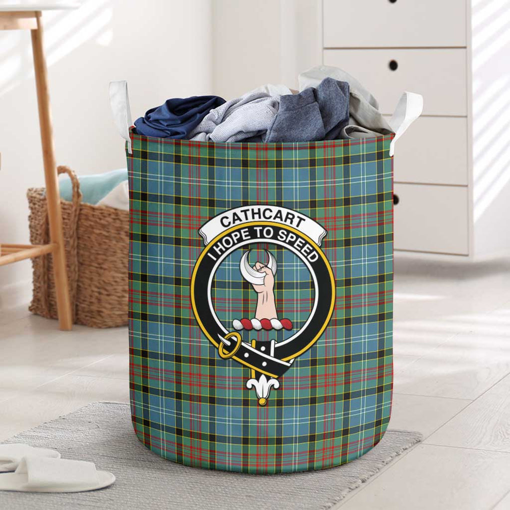 Cathcart Tartan Laundry Basket with Family Crest One Size - Tartanvibesclothing Shop