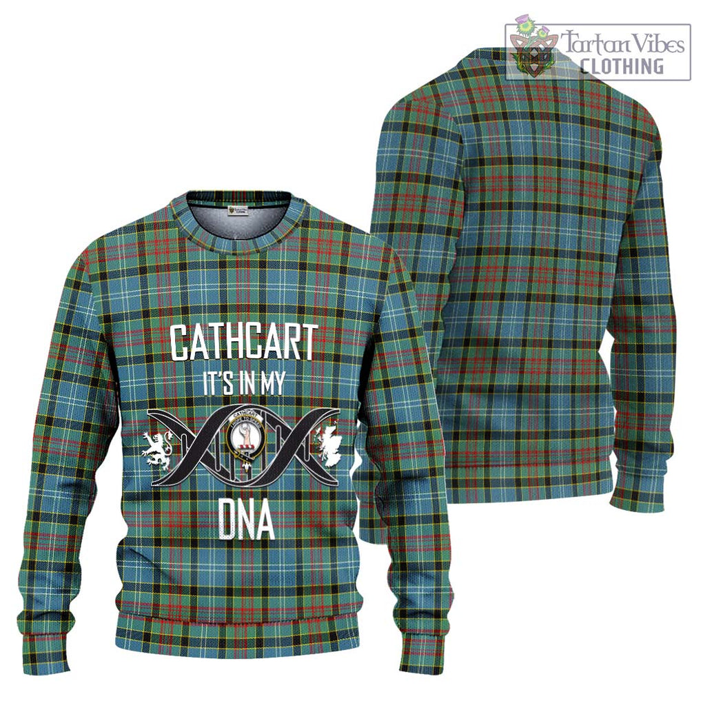 Cathcart Tartan Knitted Sweater with Family Crest DNA In Me Style Unisex - Tartanvibesclothing Shop