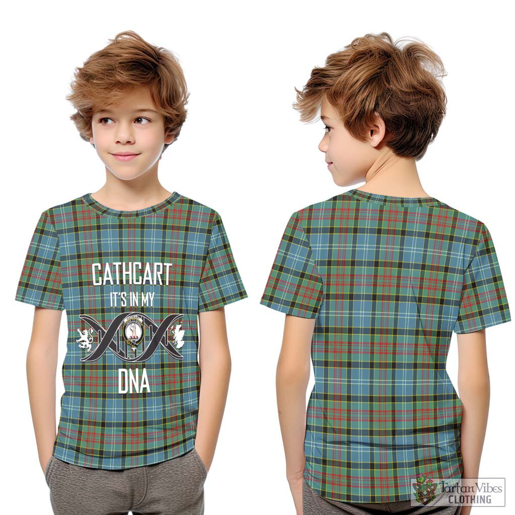 Cathcart Tartan Kid T-Shirt with Family Crest DNA In Me Style Youth XL Size14 - Tartanvibesclothing Shop