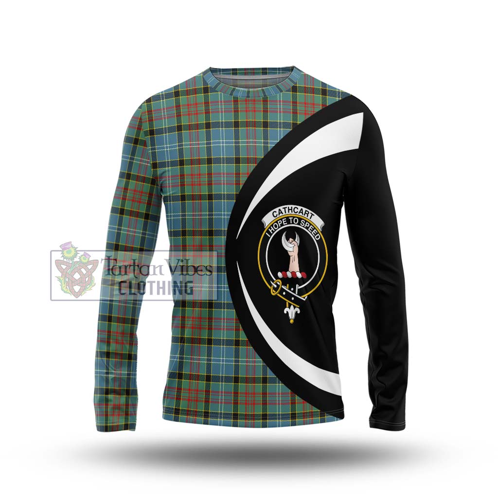 Cathcart Tartan Long Sleeve T-Shirt with Family Crest Circle Style Unisex - Tartan Vibes Clothing