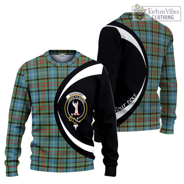 Cathcart Tartan Knitted Sweater with Family Crest Circle Style