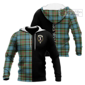 Cathcart Tartan Knitted Hoodie with Family Crest and Half Of Me Style