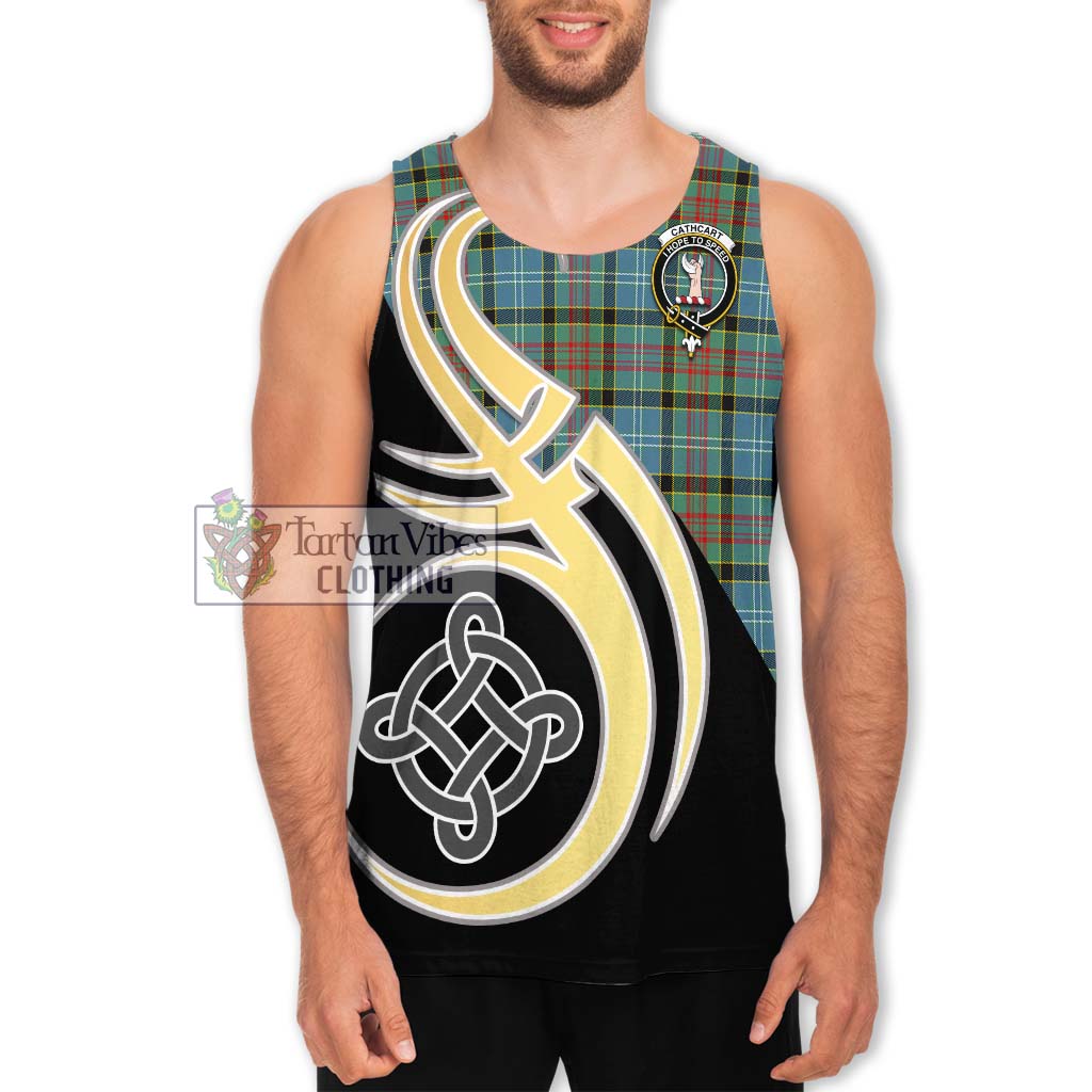 Cathcart Tartan Men's Tank Top with Family Crest and Celtic Symbol Style Men - Tartan Vibes Clothing