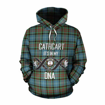 Cathcart Tartan Cotton Hoodie with Family Crest DNA In Me Style