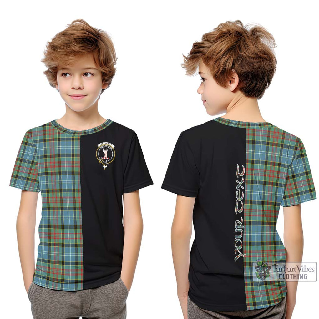 Cathcart Tartan Kid T-Shirt with Family Crest and Half Of Me Style Youth XL Size14 - Tartanvibesclothing Shop