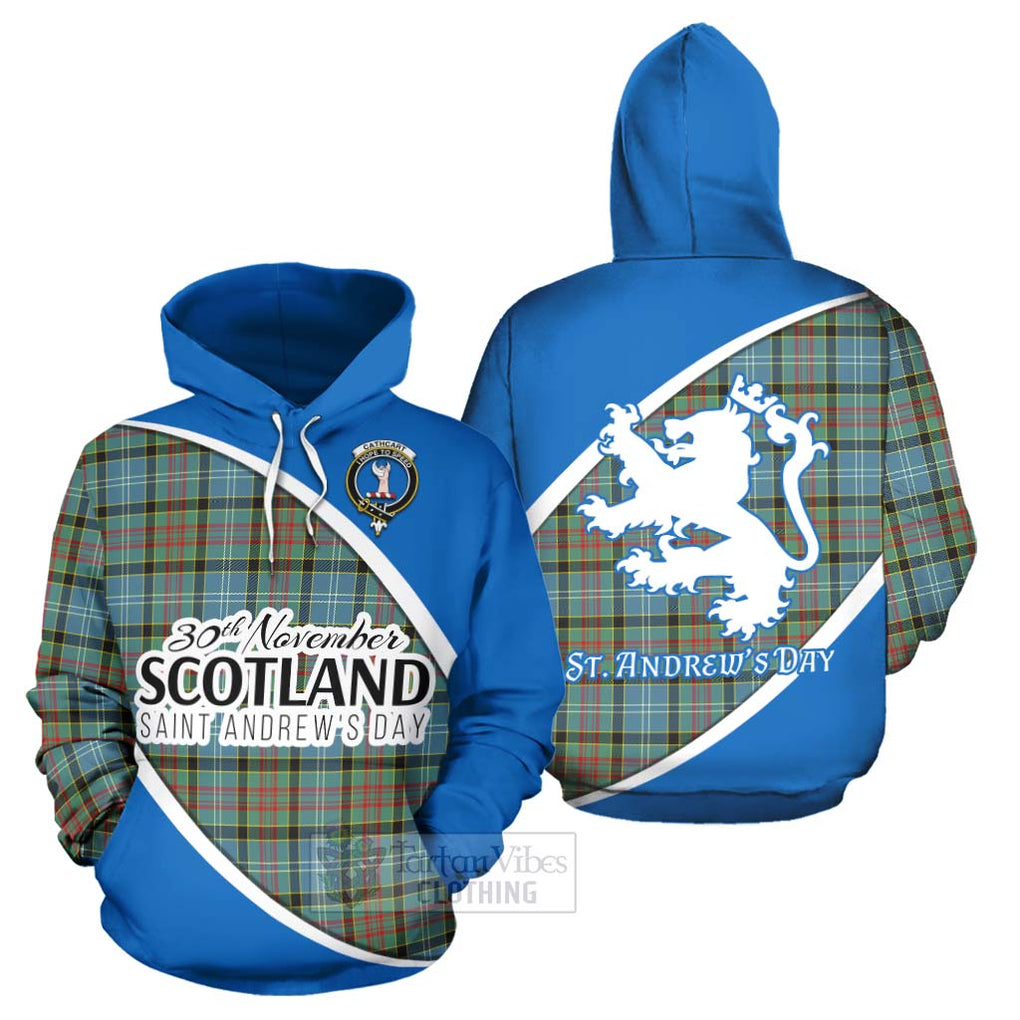 Tartan Vibes Clothing Cathcart Family Crest Tartan Hoodie Celebrate Saint Andrew's Day in Style