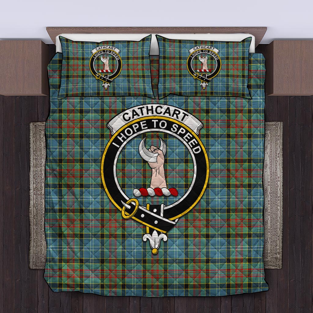 Cathcart Tartan Quilt Bed Set with Family Crest Twin - Tartan Vibes Clothing