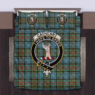 Cathcart Tartan Quilt Bed Set with Family Crest